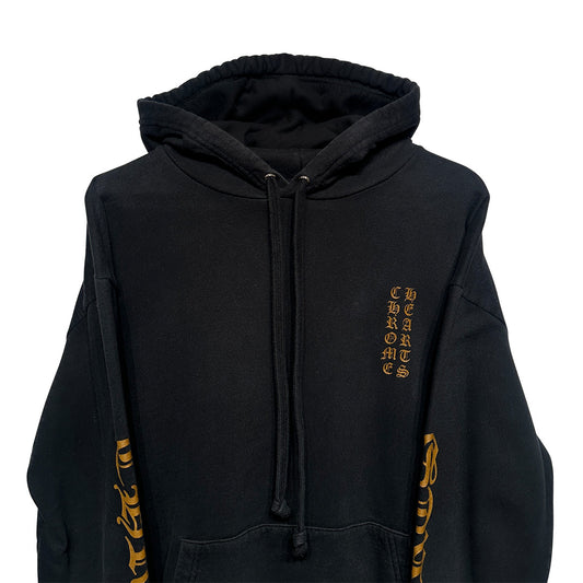 Chrome Hearts Vertical Logo Hoodie Black Brown - 3