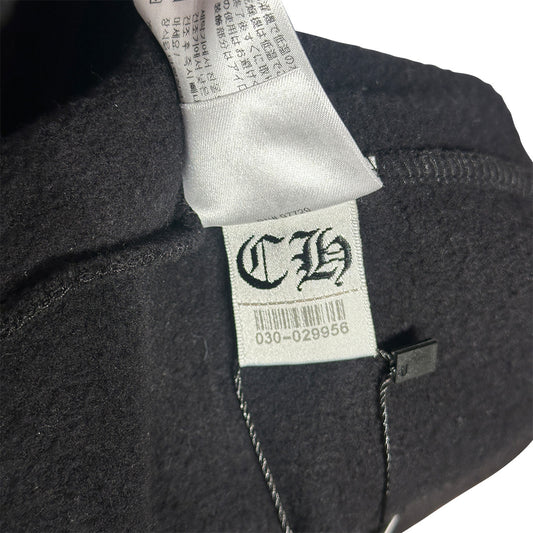 Chrome Hearts Vertical Logo Hoodie Black White - 5