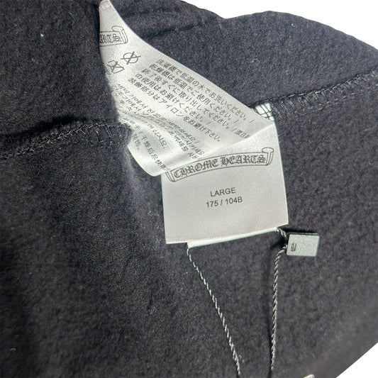 Chrome Hearts Vertical Logo Hoodie Black White - 6
