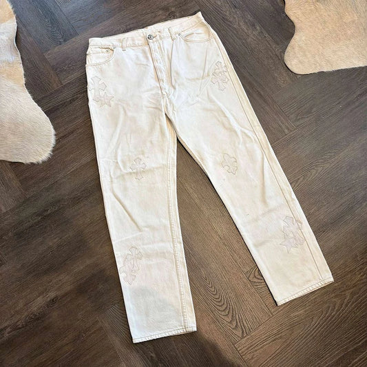 Chrome Hearts White Star Patch Jeans - 4
