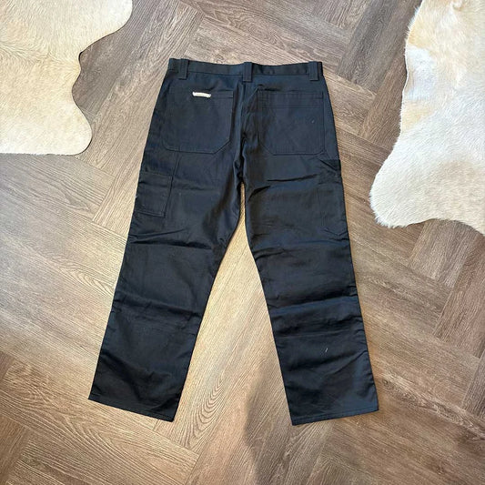 premium streetwear carpenter pants black