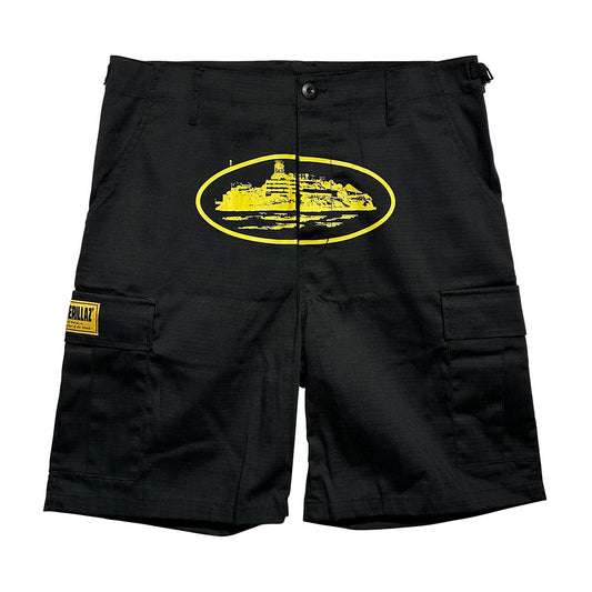 Corteiz Guerillaz 21' Cargo Shorts Olive Green - 1