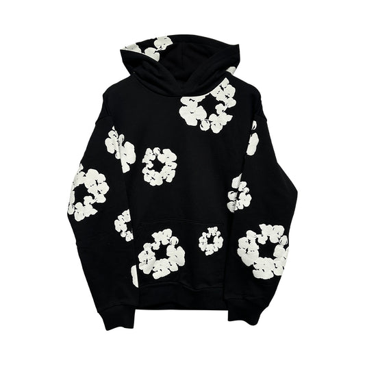 Denim Tears Cotton Wreath Hoodie Black - 1