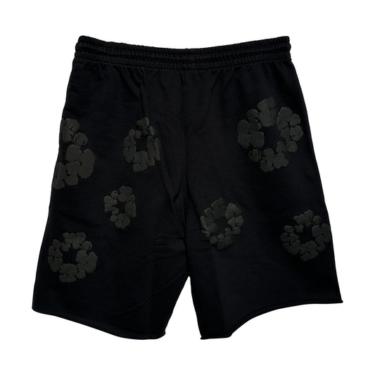 Denim Tears Cotton Wreath Shorts Black - 1