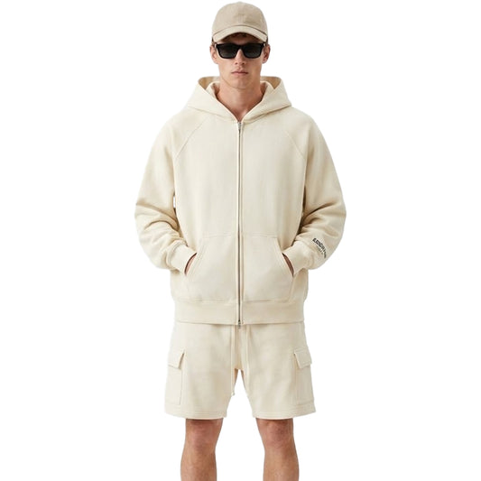 Fear of God Essentials Full Zip Hoodie Cream