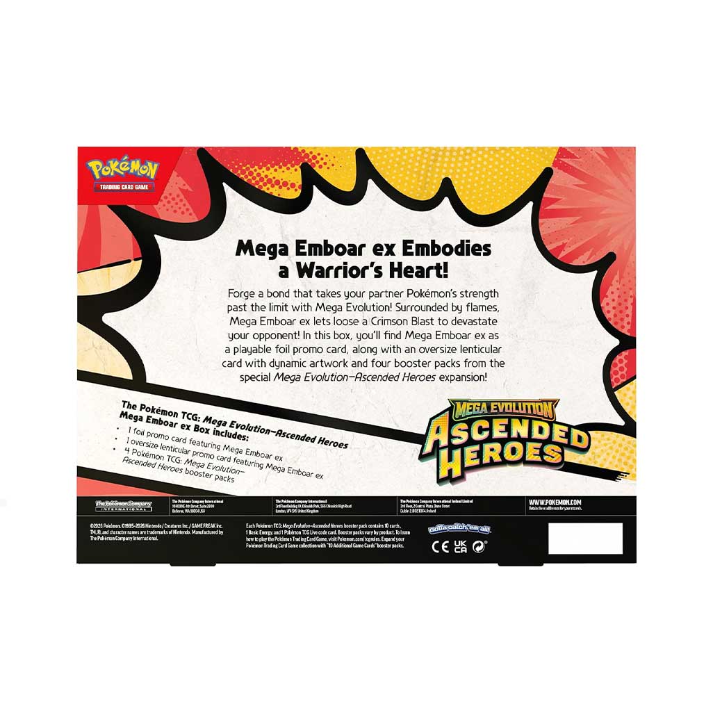 Pokémon TCG: Mega Evolution—Ascended Heroes Mega Emboar ex Box