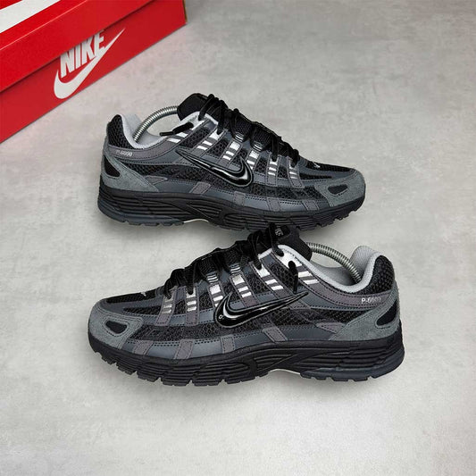 Nike P-6000 Suede Anthracite Black Chrome Metallic Silver