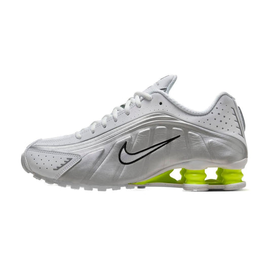 Nike Shox R4 White Metallic Silver Volt W