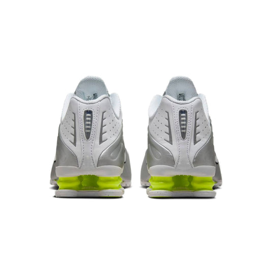 Nike Shox R4 White Metallic Silver Volt W
