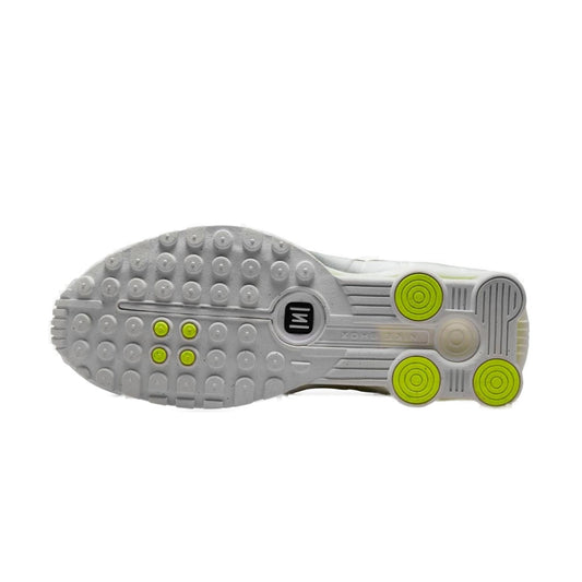 Nike Shox R4 White Metallic Silver Volt W