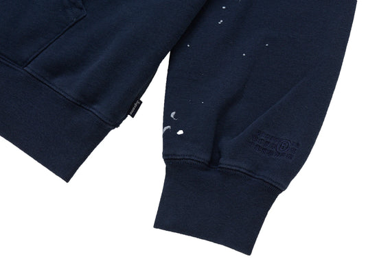 Supreme MM6 Maison Margiela Box Logo Zip Up Hooded Sweatshirt Navy