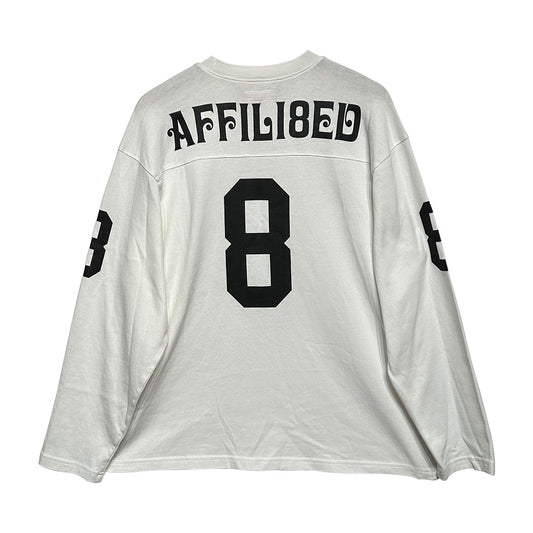 Supreme Affiliated L/S Football Top White Black - 2