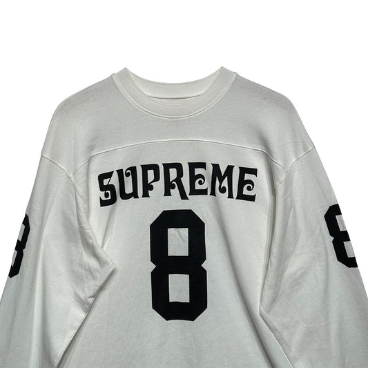 Supreme Affiliated L/S Football Top White Black - 4