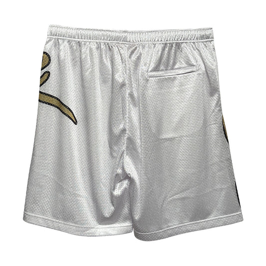 Supreme Big Script Mesh Shorts White Gold - 2