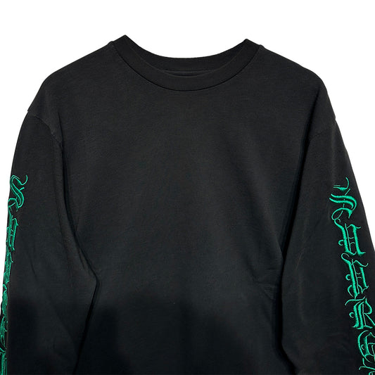 Supreme Old English Long Sleeve Top Black Green - 2
