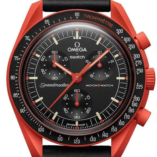 Swatch x Omega Bioceramic Moonswatch Mission On Earth Lava SO33O100