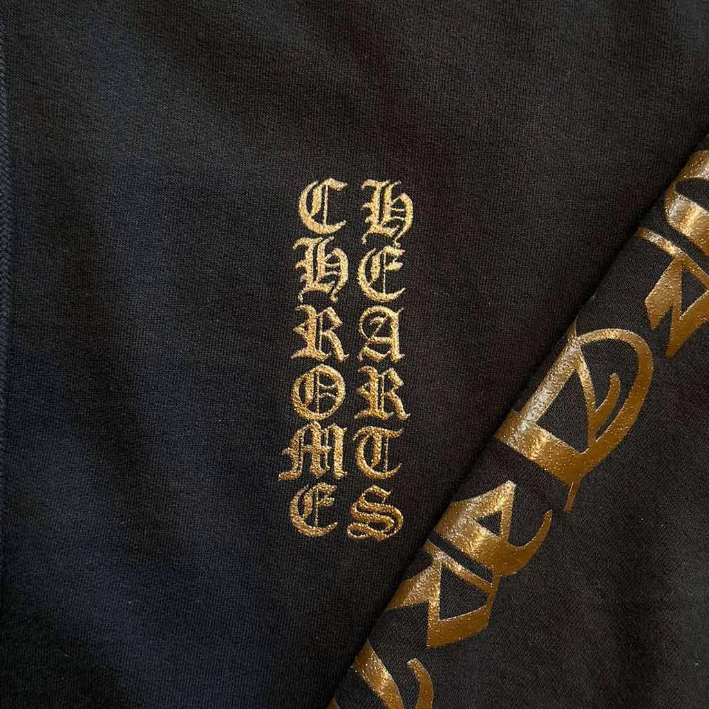 Chrome Hearts Black Brown Zip Up Hoodie