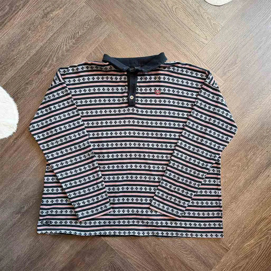 Chrome Hearts Button Up Black Grey Monogram Jumper