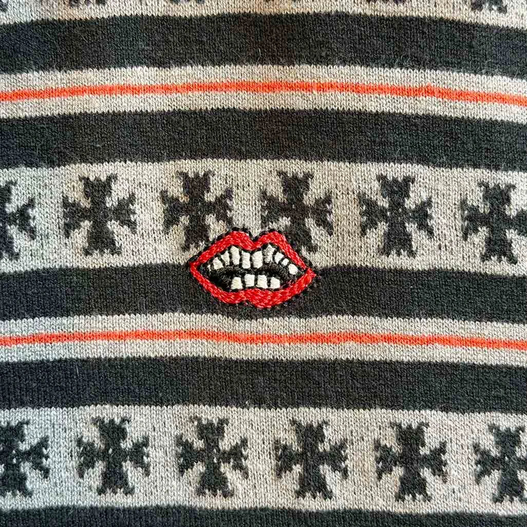 Chrome Hearts Button Up Black Grey Monogram Jumper