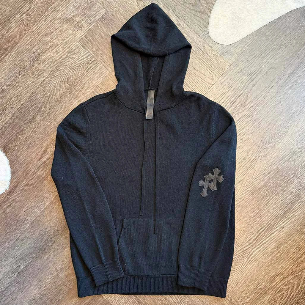 Chrome Hearts Cashmere Pullover Patch Hoodie