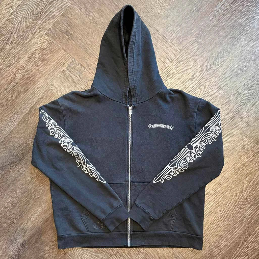 Chrome Hearts Eye Chart Dagger Zip-Up Hoodie