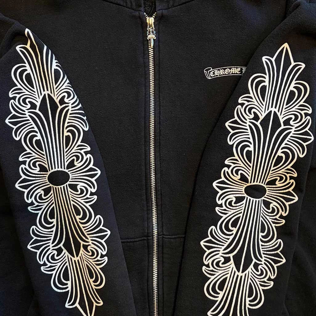 Chrome Hearts Eye Chart Dagger Zip-Up Hoodie
