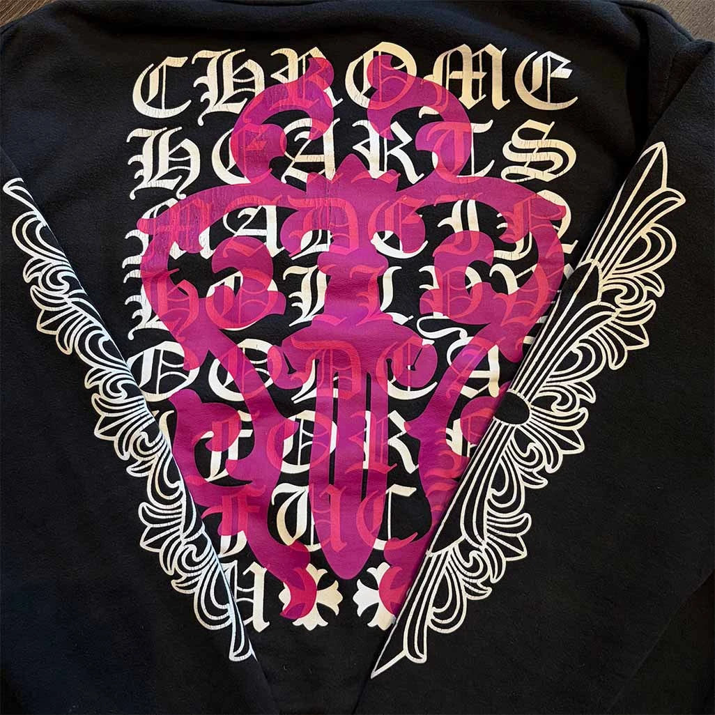 Chrome Hearts Eye Chart Dagger Zip-Up Hoodie
