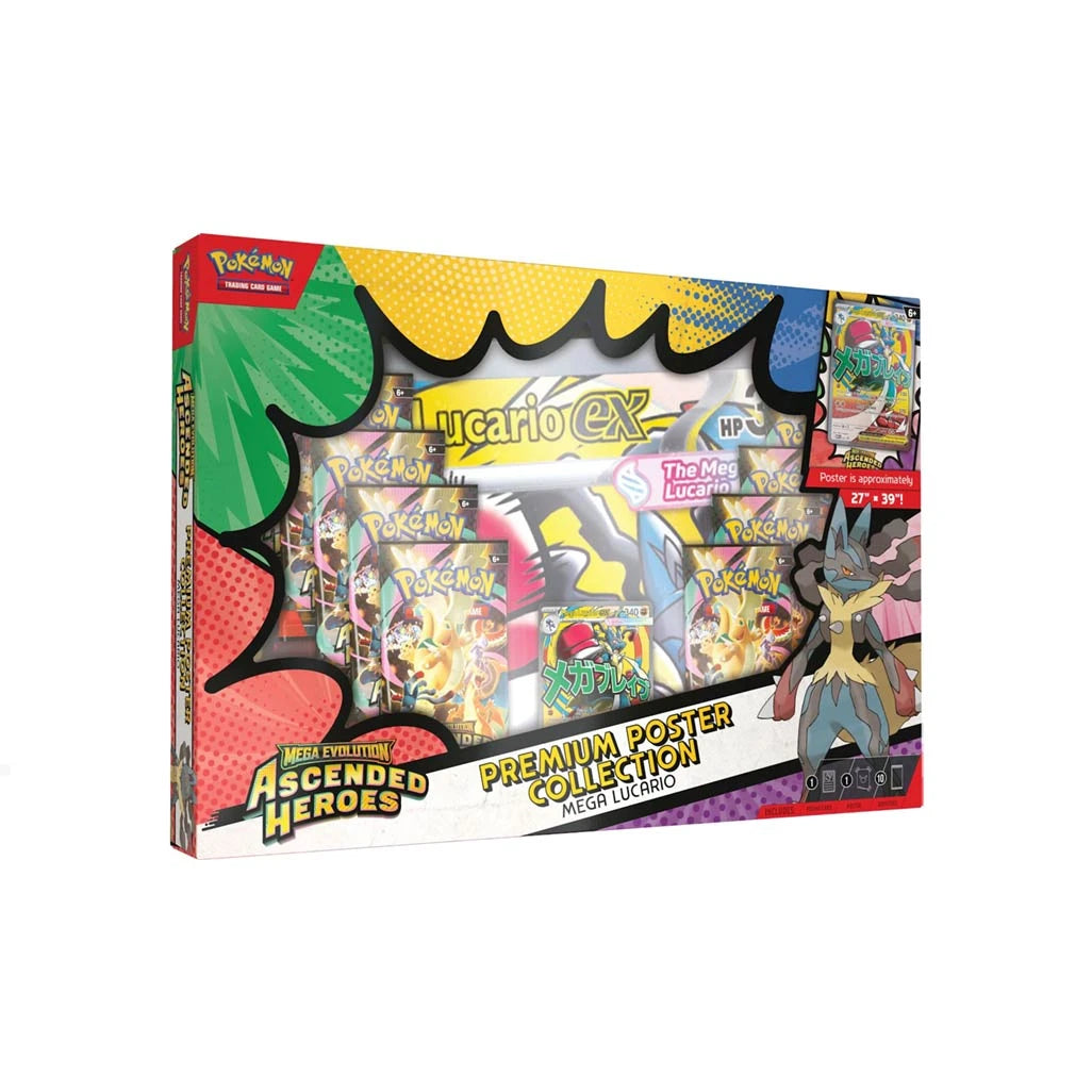 2026 Pokémon Mega Evolution Ascended Heroes Mega Lucario Premium Poster Collection