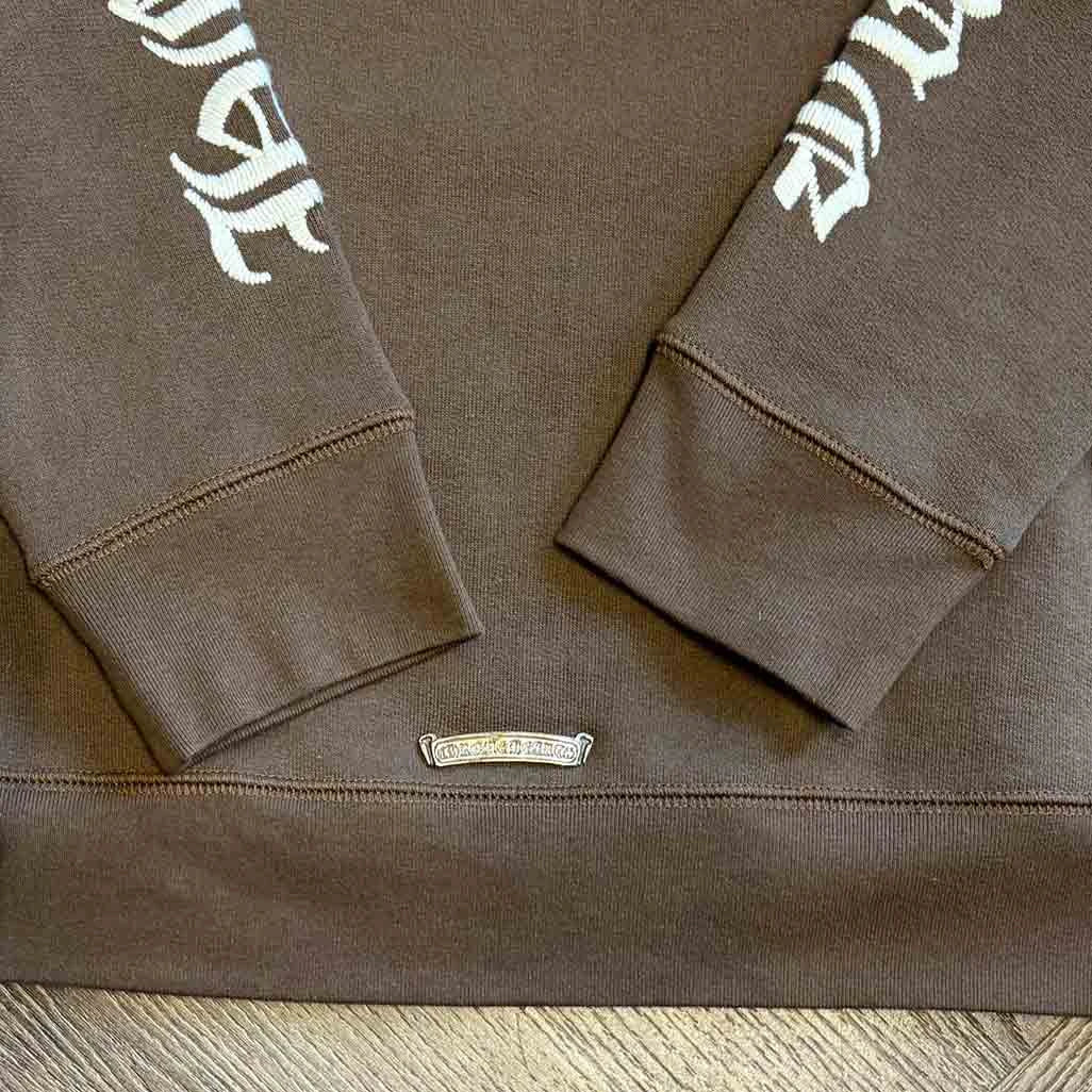 Chrome Hearts Brown Dagger Quarter-Zip Jumper