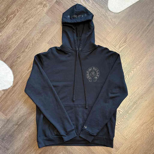 Chrome Hearts Cannes Exclusive Black Fleur Horseshoe Hoodie