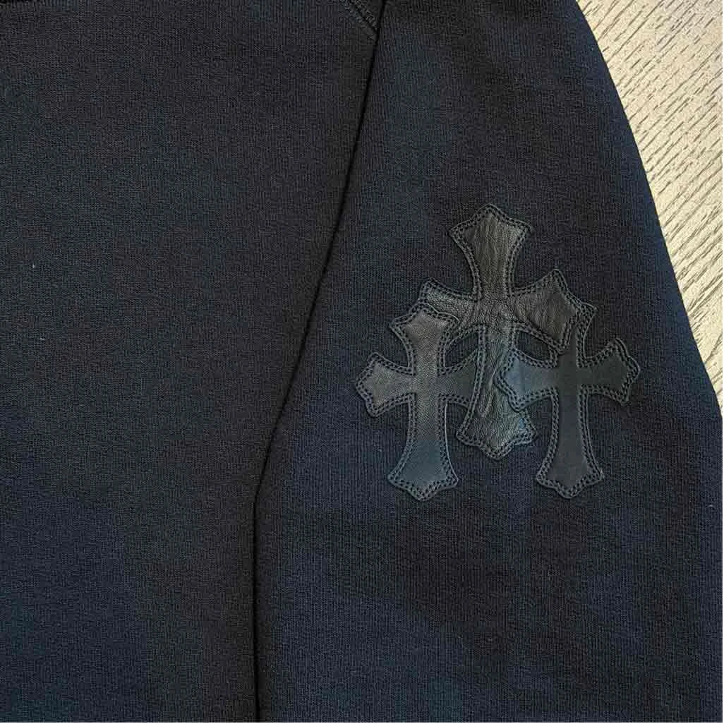 Chrome Hearts Triple Patch Pullover Hoodie Black on Black