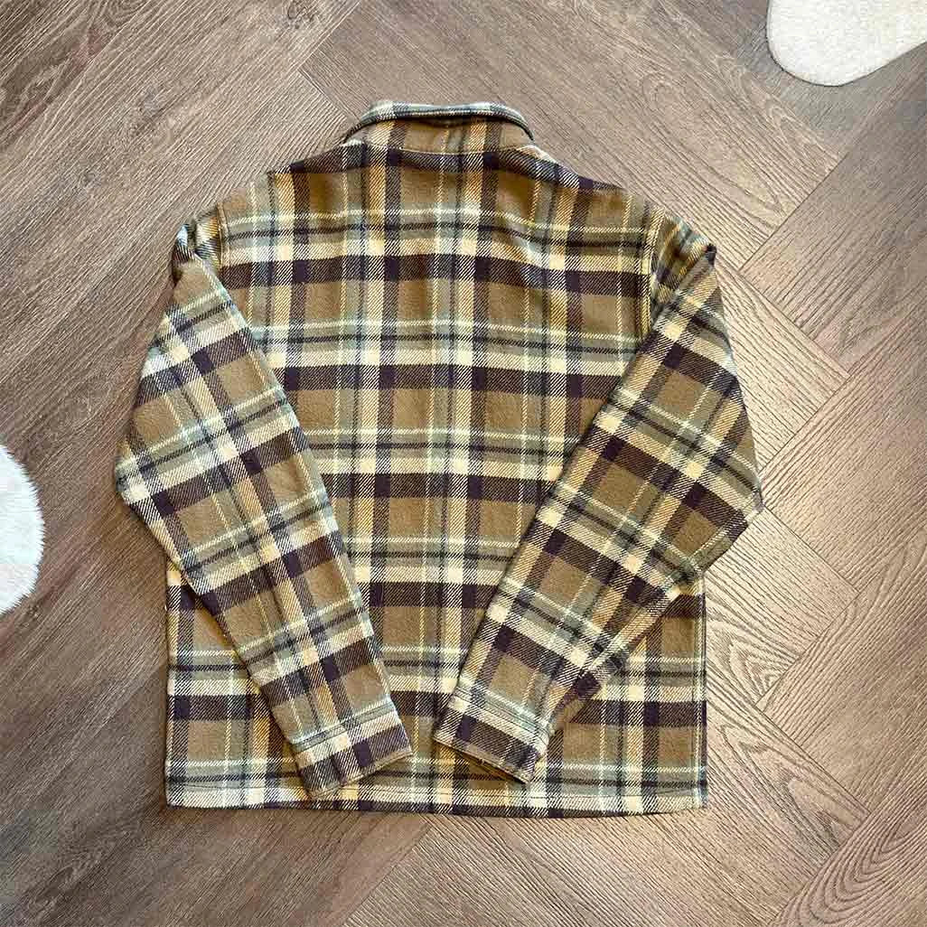 Chrome Hearts Wool Checked Overshirt Khaki