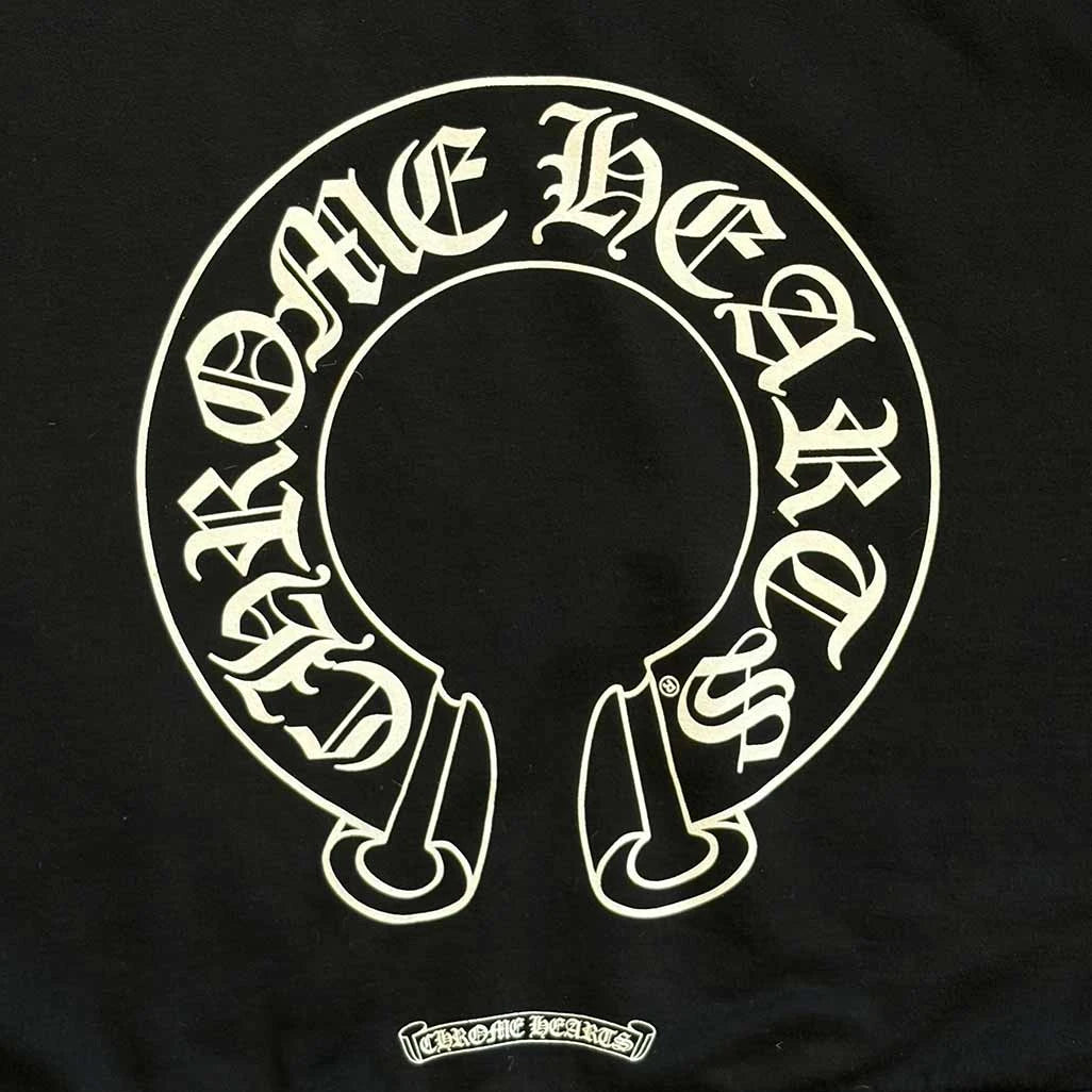 Chrome Hearts Black Floral Horseshoe Sweatshirt