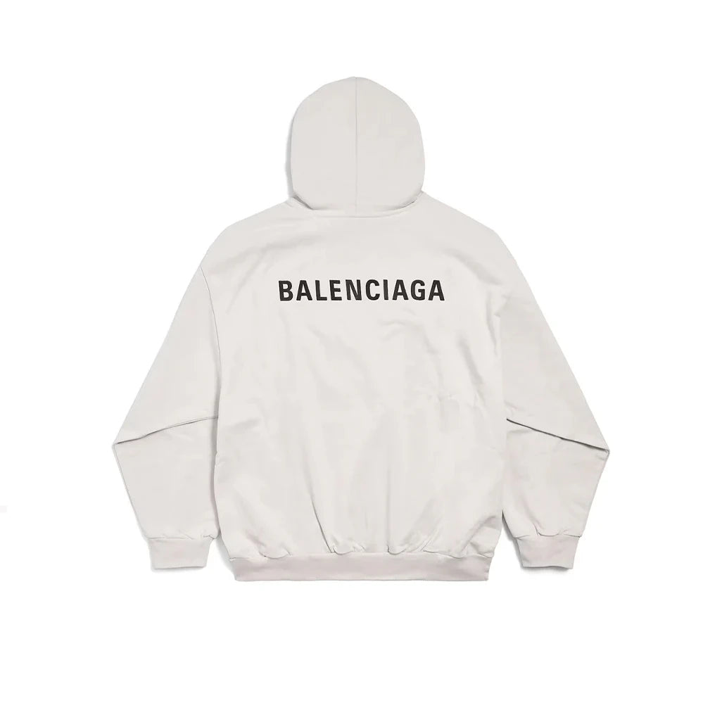 Balenciaga New Back Medium Fit Hoodie – Off White