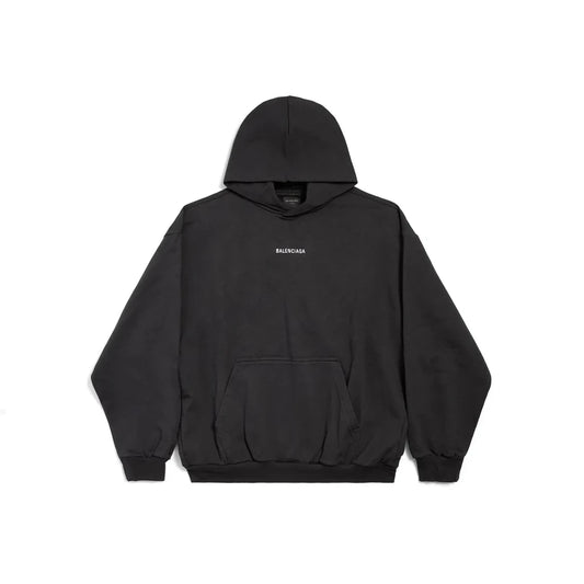 Balenciaga New Back Medium Fit Hoodie – Black