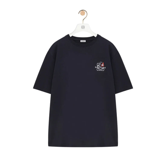 LOEWE Cat Eye And Anagram Louis Wain T-Shirt Navy