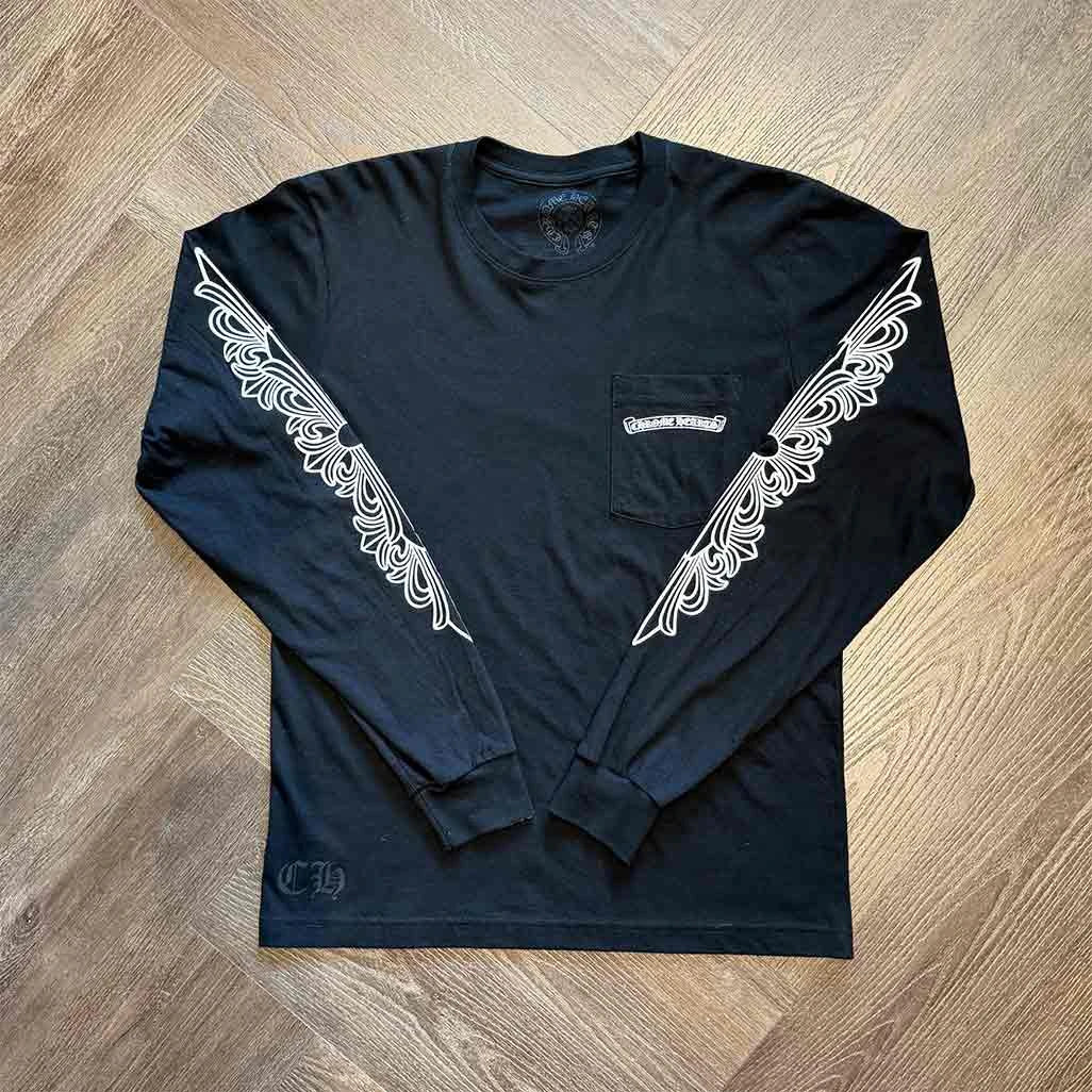 Chrome Hearts Floral Aspen Long Sleeve T-Shirt Black