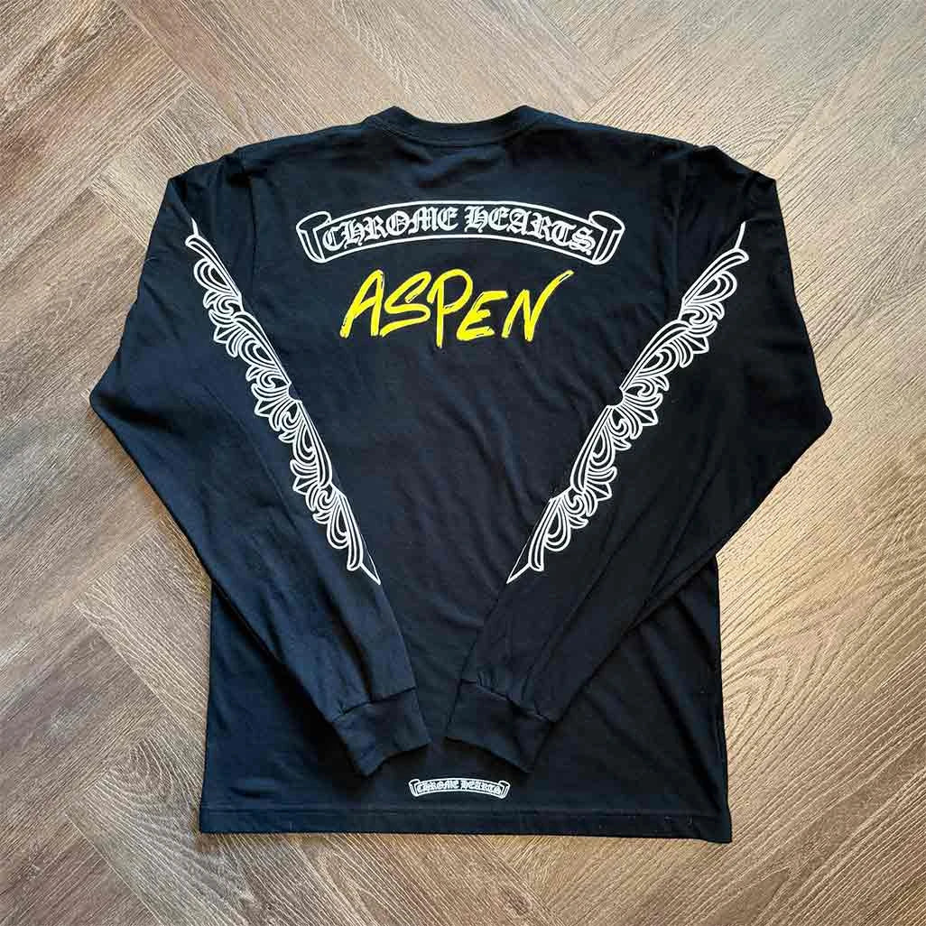 Chrome Hearts Floral Aspen Long Sleeve T-Shirt Black