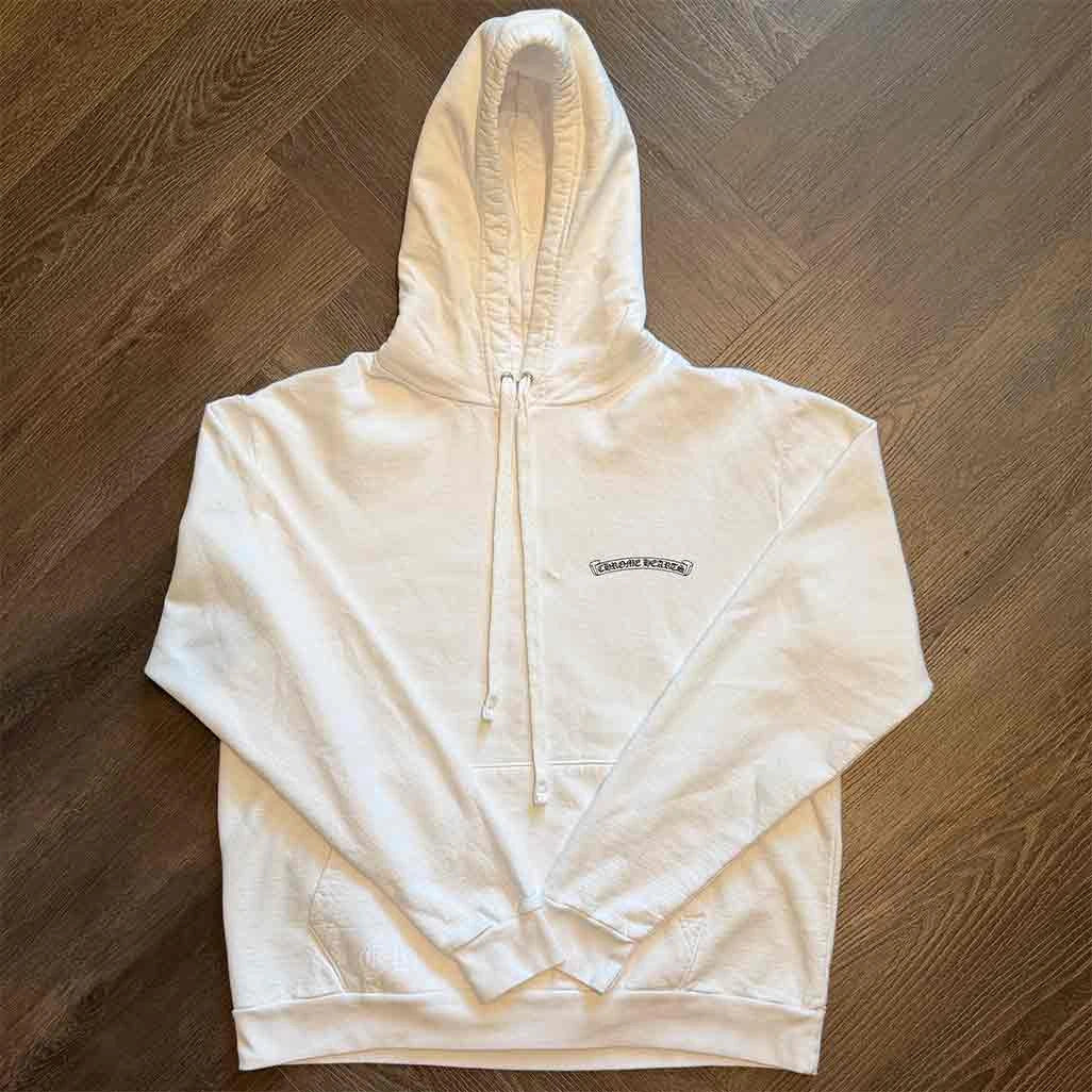 Chrome Hearts St Barths Exclusive Anchor Pullover Hoodie White Blue