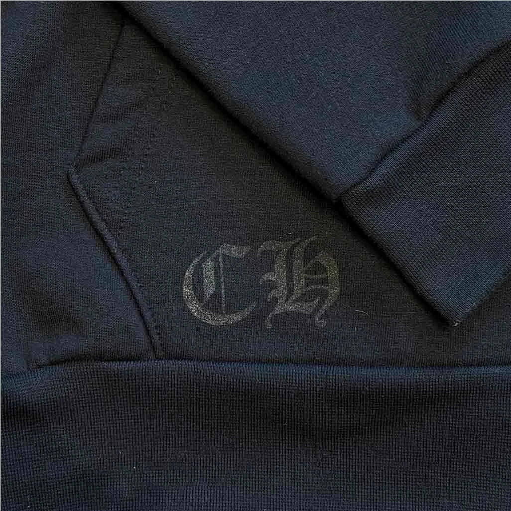 Chrome Hearts Floral Horseshoe Zip-Up Hoodie Black Hot Pink