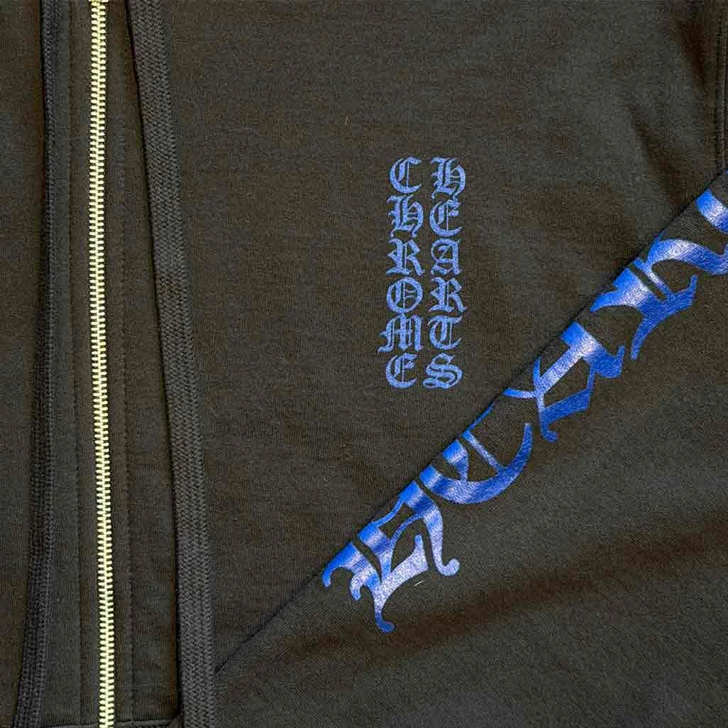 Chrome Hearts Full-Zip Thermal Hoodie Black Blue
