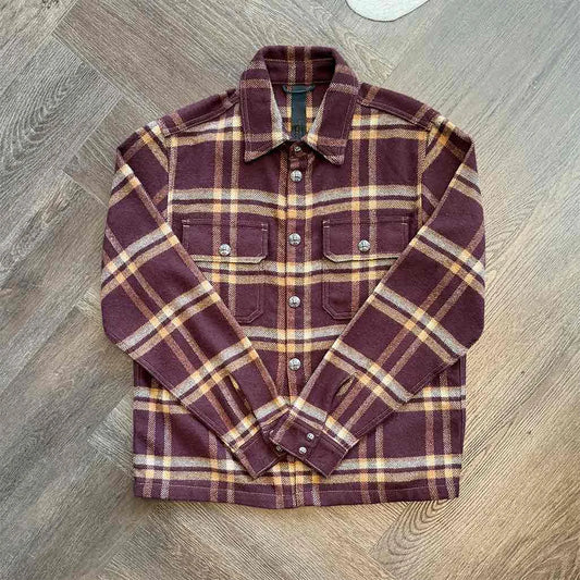 Chrome Hearts Plaid Sherpa Jacket Red & Beige