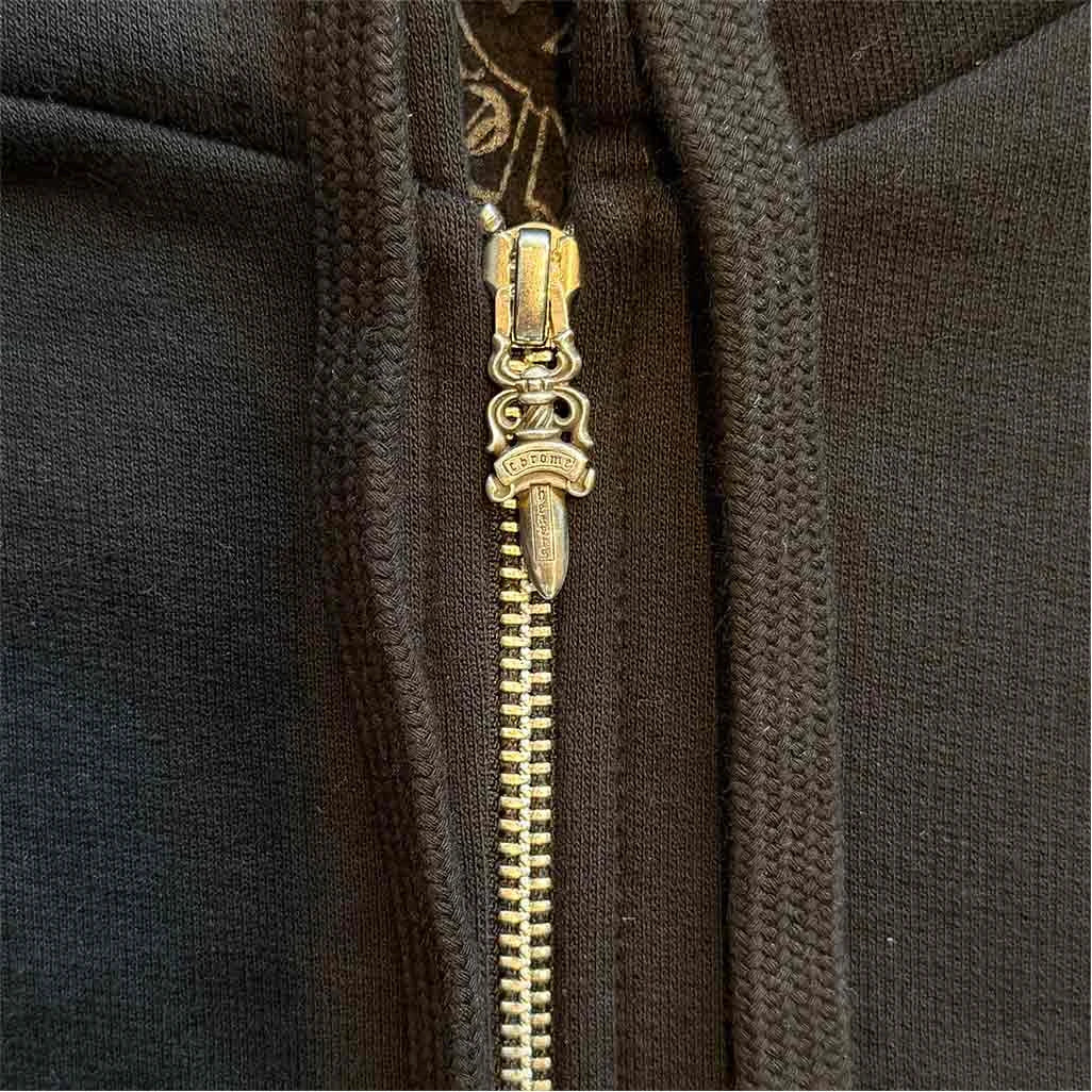 Chrome Hearts x Deadly Doll Full-Zip Hoodie Black Pink