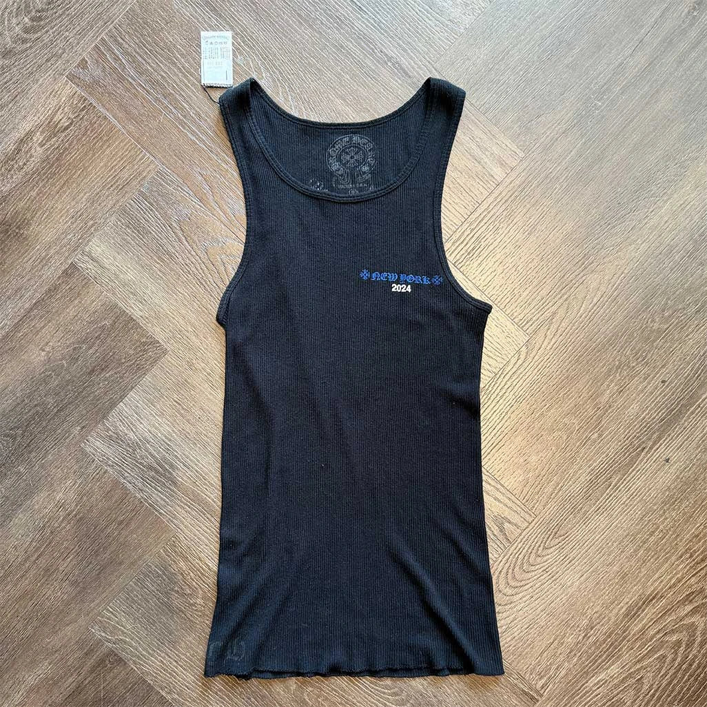 Chrome Hearts Rolling Stones Rib Tank Top Black Blue
