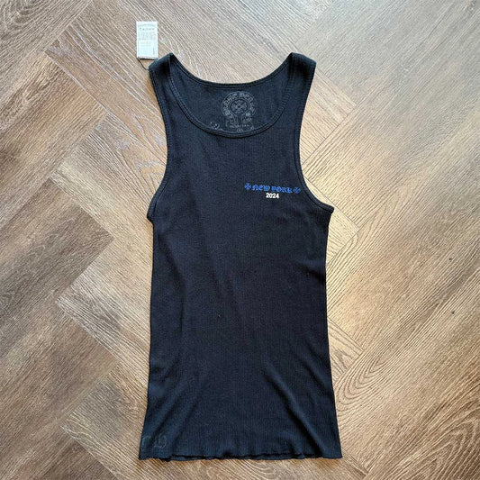 Chrome Hearts Rolling Stones Rib Tank Top Black Blue
