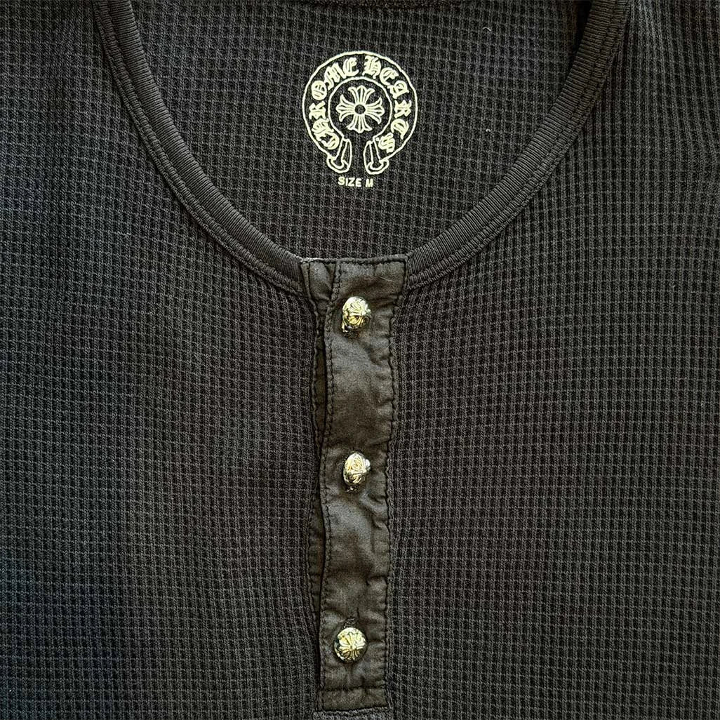 Chrome Hearts Waffle Scroll Black Long Sleeve Top