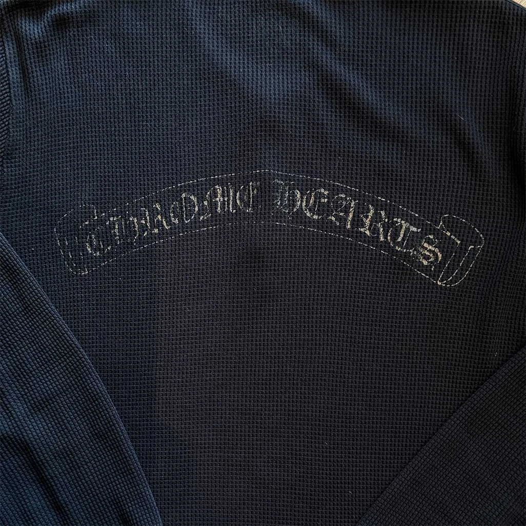 Chrome Hearts Waffle Scroll Black Long Sleeve Top