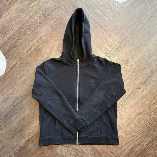 Chrome Hearts Black Full Zip Black Patch Hoodie