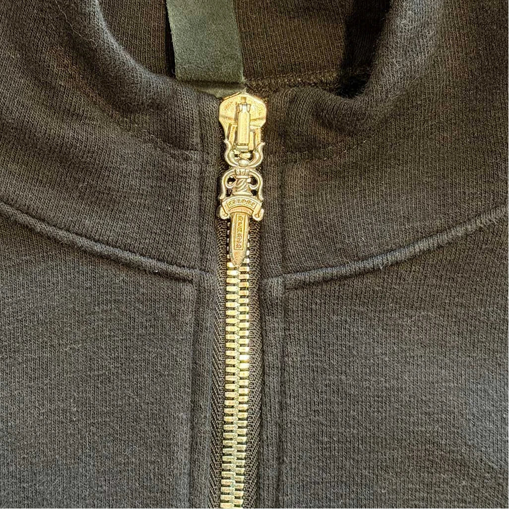 Chrome Hearts Black Full Zip Black Patch Hoodie