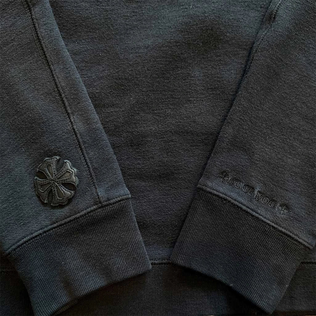 Chrome Hearts Black Full Zip Black Patch Hoodie